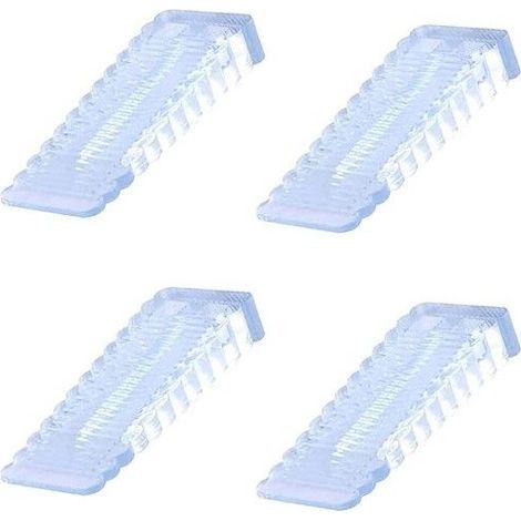 Butée de porte en caoutchouc, lot de 4, hauteur réglable, antidérapante, cale de fenêtre, transparence moyenne, non (1/5)