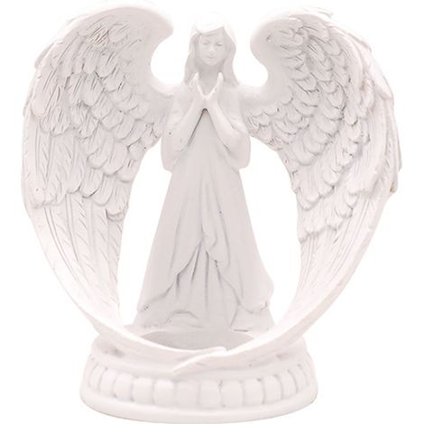 Ange de Prière Blanc Pur Statue d Ange aux Ailes Petite