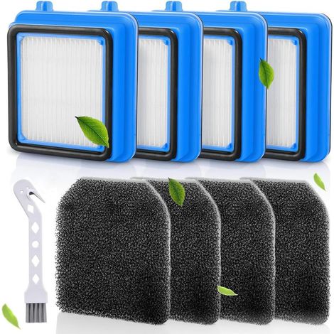 Filtre pour Aspirateur Electrolux, 4 Pièces de Remplacement de Filtre D'aspirateur pour Q6 Q7 Q8 WQ61 WQ71 WQ81(avec brosse de nettoyage) (1/5)