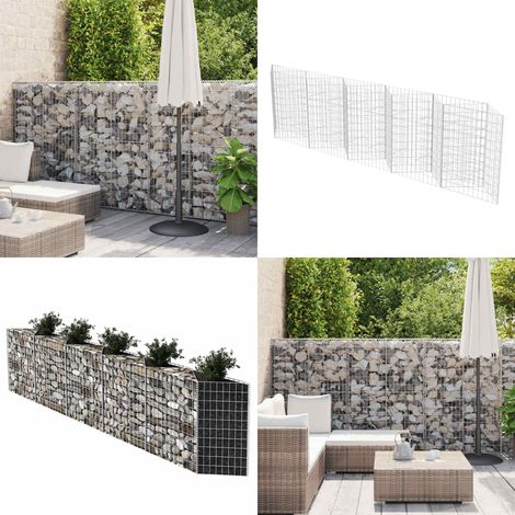 Panier de gabion Acier galvanisé 300x30x100 cm - Paniers De Gabions - Clôture Métallique - Clôture En Acier - Barriere Jardin - Décoration Jardin - Home & Living (1/5)
