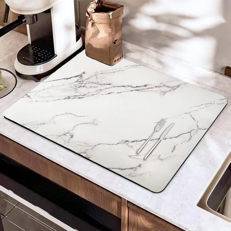1 Tapis Absorbant, 40x50cm, Terre De Diatomée, Antidérapant, Pliable, Cuisine, Bar (1/5)