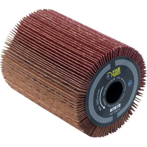 Brosse a lamelles abrasives O80mm - L 100mm pour poncer