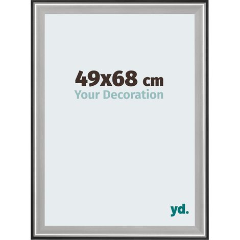 Cadre Puzzle 49x68 cm - Noir Argent Poli - Bois - Birmingham. (1/5)