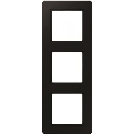 Jung Telaio 3 posti, A FLOW, termoplastico verniciato, nero grafite opaco, montaggio verticale e orizzontale AF 583 BF SWM