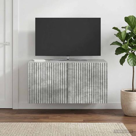vidaXL Mobile Porta TV da Muro 59,5 x 31 x 30 cm Grigio Cemento