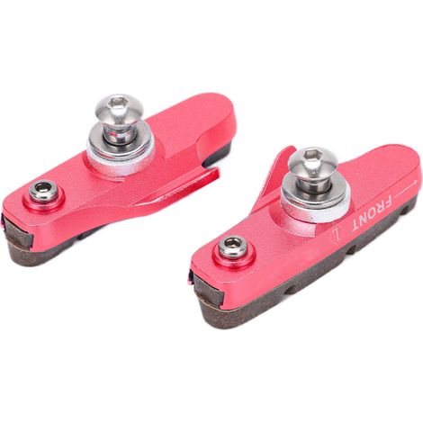 Frein de vélo CANSUCC 2 pièces Patins de frein professionnels V-Brake pour VTT et vélo de route, Rouge (1/5)
