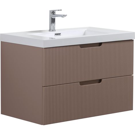 Mobile da Bagno Thermis 80 cm Rosa Opaco – Mobile portaoggetti per lavabo (1/5)