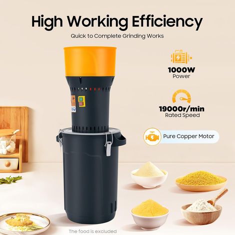 Getreidemühle Elektrisch Schrotmühle Grain Mill Kornmühle Futtermühle Für Mais Weizen Reis Getreide Mais Getreide Weizen Futtermittel 1000W 25L, 5 Größen Grinder Siebe (1/5)