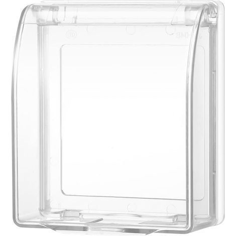 Cache Interrupteur Murale, 2Pièces Type 86 Cache Prise Etanche Electrique Murale Autocollant Protection Prise Courant Etanche Couvercle Interrupteur pour Salle de Bain et Cuisine Prise,Blanc (1/5)