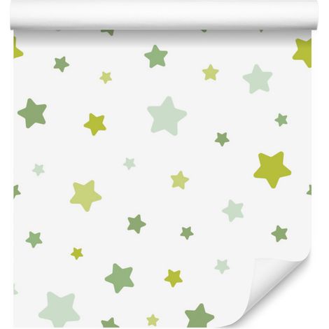 Papel pintado de estrellas de colores para salón y dormitorio, 50x1000 cm. (1/5)