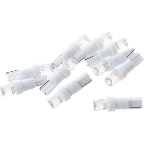 10 T5 LED-Keillampen 12V Weiß 1,2W für den Fahrzeuginnenraum (Armaturenbrett) (1/4)