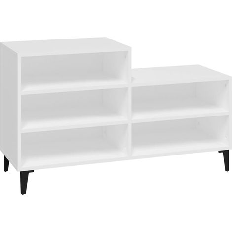 Scarpiera mobile contenitore per scarpe mobile per ingresso/corridoio/soggiorno 102 x 36 x 60 cm legno ingegnerizzato bianco 020021424