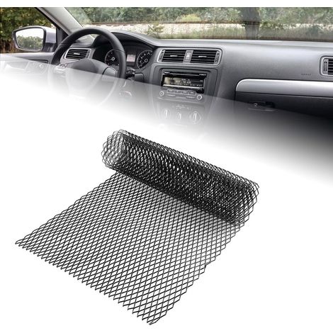 Grille maille aluminium 10x20mm universelle pour pare-chocs auto, grillage losange en alliage, treillis de calandre noir, 1 pièce. (1/5)