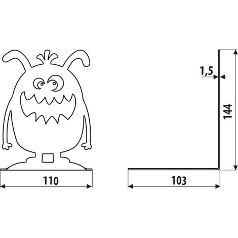 Support AD15, MONSTER, noir structuré (1/3)