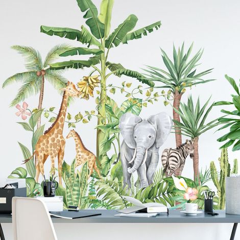 Sticker mural forêt animaux (renard, cerf) pour chambre enfant, pépinière – DELKEVIC (1/5)