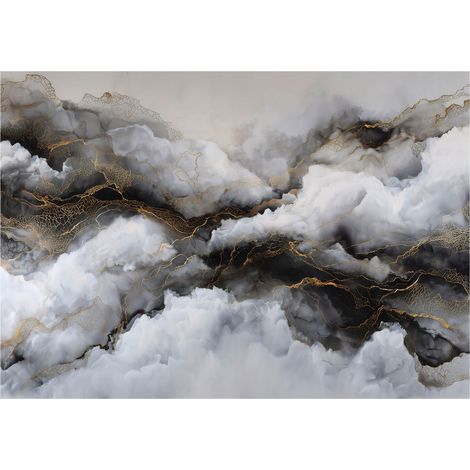 Moderne Fototapete Marmor Grau Abstrakt – Großformat Wandtapete 150x105 cm – Design für Wohnzimmer & Schlafzimmer