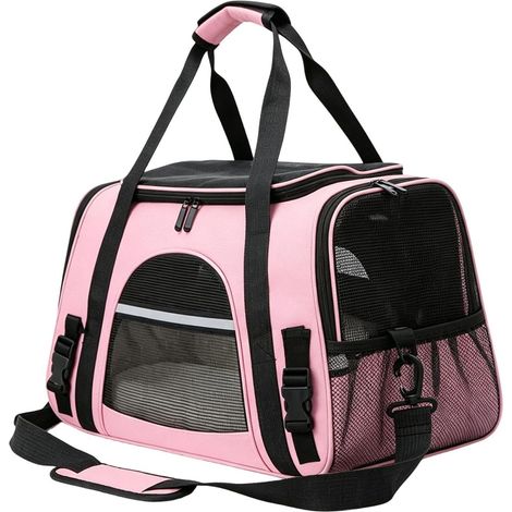 Sac de transport pour chats Sac de transport souple et pliable pour animaux de compagnie, transport à l'épaule pour chats, voyage, vacances, randonnée, sorties, camping, pique-nique et shopping (1/5)