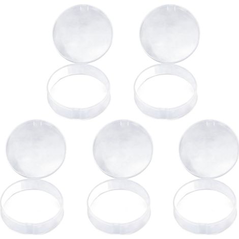 Boîte De Rangement Transparente - En Plastique Durable Avec Couvercle Rabat - Pour Cosmétiques Et Bijoux - Lot De 5 (1/5)