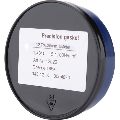Rondelle d'espacement de précision en acier inoxydable, longueur 5m, largeur 12,7mm (épaisseur 0,25mm) (1/5)