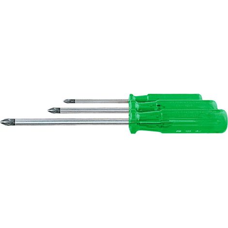 PB Swiss Tools Pozidriv-Schraubendreher-Satz, mit Kunststoffheft, 3-teilig