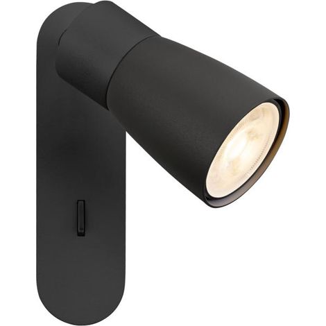 Applique et plafonnier PURI 2.0 Dome interrupteur carré 6W GU10 noir - SLV - 1008304