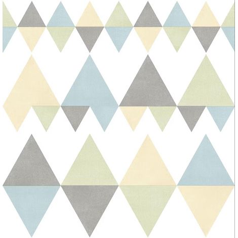 A Street Prints Stylish Triangle Blue Green Wallpaper Modern Paste The Wall (1/4)