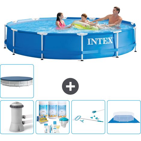 Intex Piscine Tubulaire Ronde - 366x76 cm - 6-pièces S21177 (1/5)