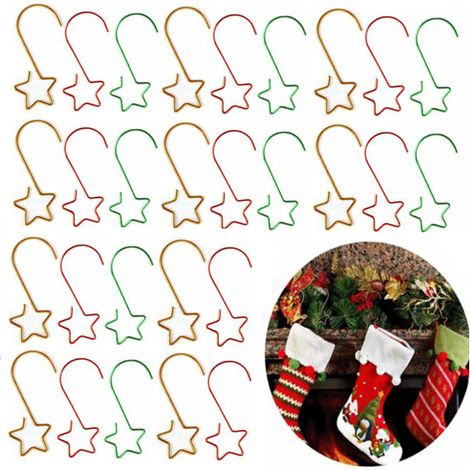 BEBUSINGOTO 60 Stück Weihnachtskugelhaken, Weihnachtsbaumhaken, Weihnachtskugel-Ornamenthaken, kleiner Ornamentbaumhaken für Weihnachtsbaum (1/4)