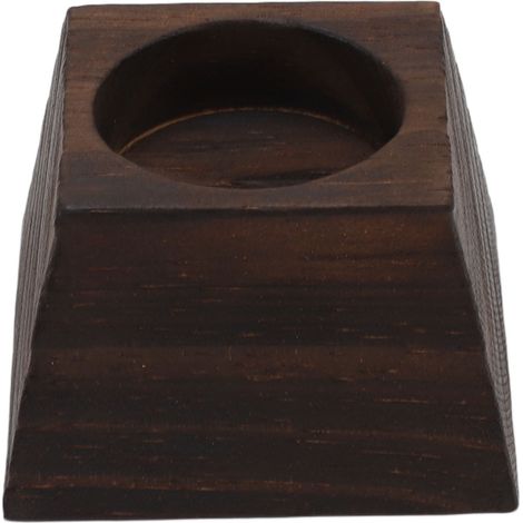 Porte-bougie trapèze en bois rétro, décoration de table pour Noël, mariage, bois noir (1/5)