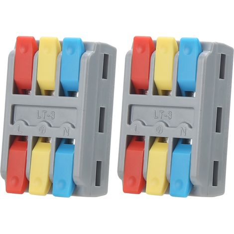 Lot de 2 borniers à vis à 3 positions, connecteur rapide électrique LT3 250 V (1/5)