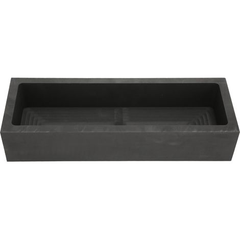 Moule à lingot en graphite rectangulaire, haute pureté, stabilité thermique, creuset de fonderie pour or 12000g