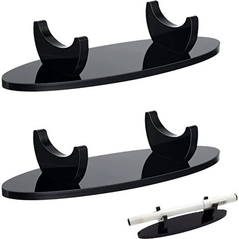 2 Pièces Présentoir Acrylique Support de Présentoir pour Stylos Support de Fente Horizontale de Bureau organiseur de bureau Porte-stylo Porte-Stylo Nail Art Porte-stylos Crayon Maquillage