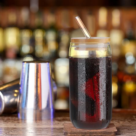 Ensemble gobelet et canette en verre à fond en U pour cola - 473 ml (16 oz) 21 x 18 x 18 cm (1/5)