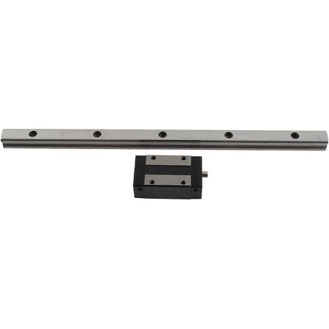 Ensemble de rails de guidage linéaires avec roulements à billes et bloc en acier pour imprimantes 3D et pièces CNC (3 pièces)