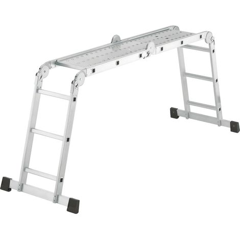 Hailo M60 Escalera polivalente de aluminio 4,35 m plata