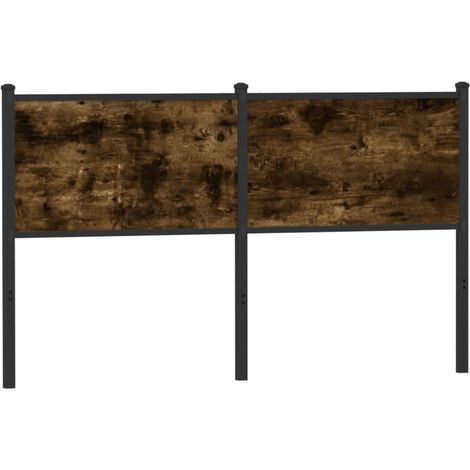 Ersatz-Kopfteil Räuchereiche 140 cm Holzwerkstoff und Stahl