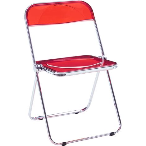 Juego de 4 sillas de camping plegables 74 x 46 x 47 cm rojo 030009851