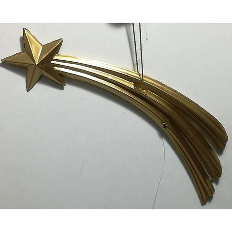 Stella cometa di natale 15cm per addobbi natalizi da decorazioni presepe capanna (1/4)