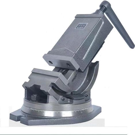 Pince plate à Angle d'étau de précision inclinable, fraiseuse de perçage, pince d'établi à étau fixe à mâchoire de 5 pouces (1/5)