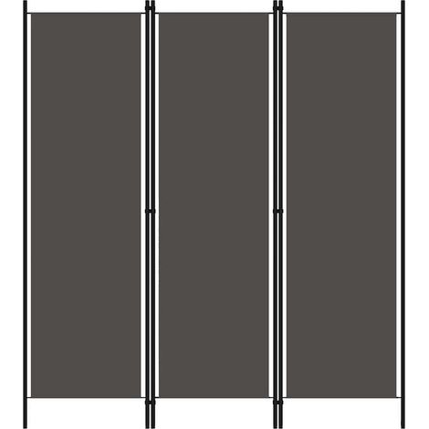 vidaXL Biombo divisor de 3 paneles gris antracita 150x180 cm (1/5)