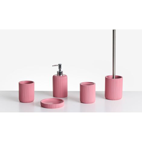 5-Piece Bathroom Accessories Set CAMANA Pink