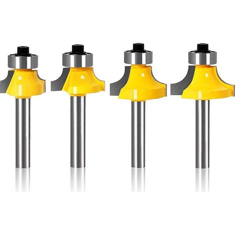 Routeur de Arrondi Fraise Defonceuse Arrondi Coin Rayon Outil de Bordure pour Le Travail du Bois Outils Carpenter 4PCS (1/5)