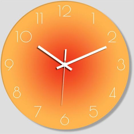 Horloge murale 30 cm Horloge murale silencieuse à quartz moderne avec chiffres arabes Horloges murales sans tic-tac Accessoires pour la maison Horloge murale décorative et horloge de table à double fo (1/4)