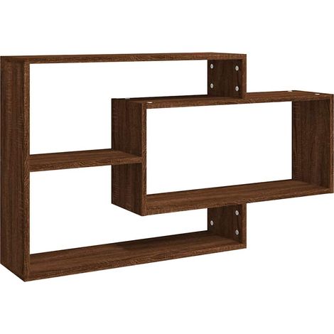 Maison Exclusive - Wandregal Braun Eichen-Optik 104x20x58,5 cm Ho (1/5)