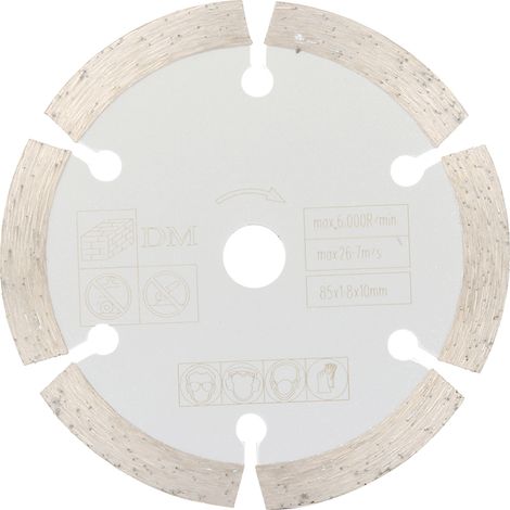 Disque de coupe diamanté 85x10mm pour outil rotatif bois, scie circulaire à découper (1/5)