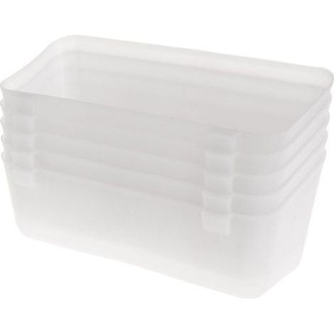Set mit 5 Futter- und Tränkebehältern aus Kunststoff für Vögel, Käfige und Hühnerställe. (1/5)