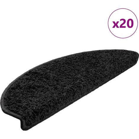 Stufenmatten 20 Stk. 65x21x4 cm Schwarz Halbrund Groß