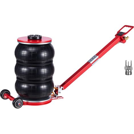 Cric à air, capacité de 3 tonnes, levage rapide, 5T Rouge (1/2)