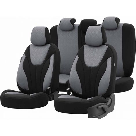 Juego de fundas para asientos de coche oto ruby ​​​​1202 gris/negro 3-ZIP (1/5)