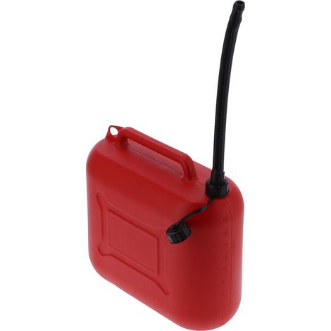 Jerrycan ABS Plastique Rouge 20L Antichute Réservoir de Stockage avec Tube de Sortie 43cm (1/5)